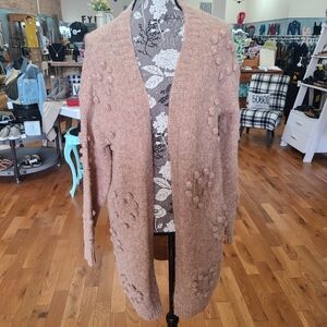 Doe & Rae Open Front Cardigan Sweater Size Large
